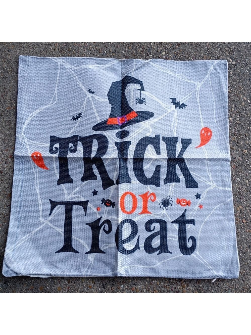 2/$10 Halloween Trick or Treat Pillow Cover